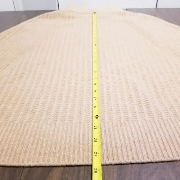 Zadig & Voltaire Poncho Cape Sleeve Cashmere Sweater Brown One Size Turtleneck - Picture 8 of 9